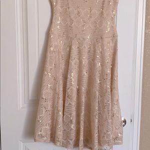 Dressy flared dress.